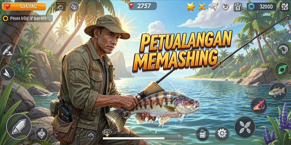 Tampilan gameplay memancing yang menakjubkan di 2757.