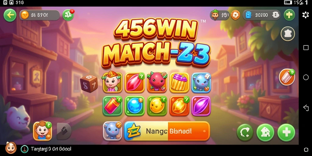 Tampilan gameplay 456WIN dengan grafis menarik dan aksi mencocokkan permata.
