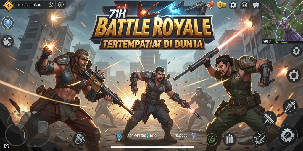 Gameplay seru di 71H saat bertahan hidup di arena Battle Royale.