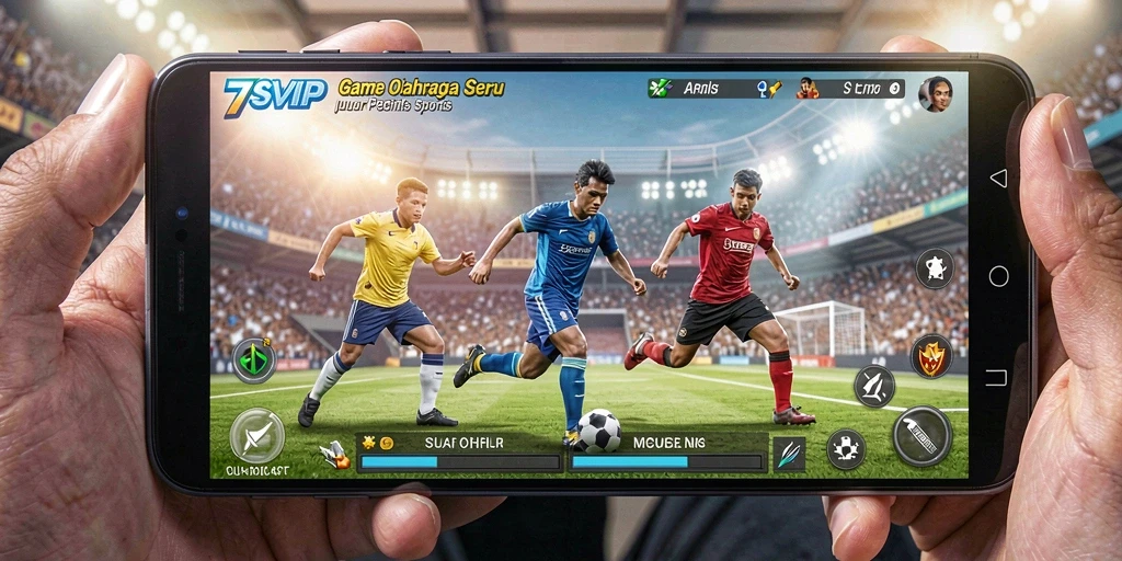 Screenshot utama 7SVIP menampilkan aksi seru dalam pertandingan olahraga.