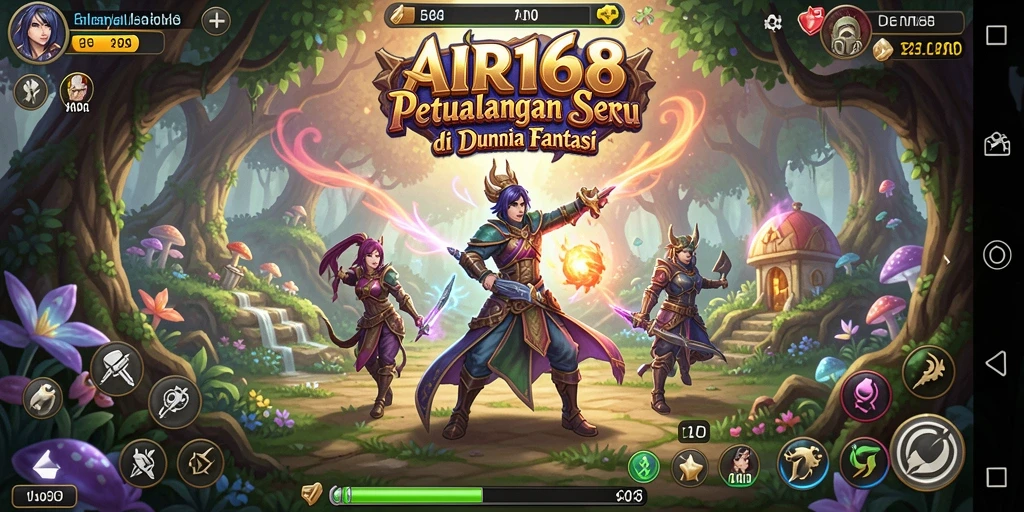 Screenshot utama AIR168 menampilkan aksi seru dalam gameplay Adventure.
