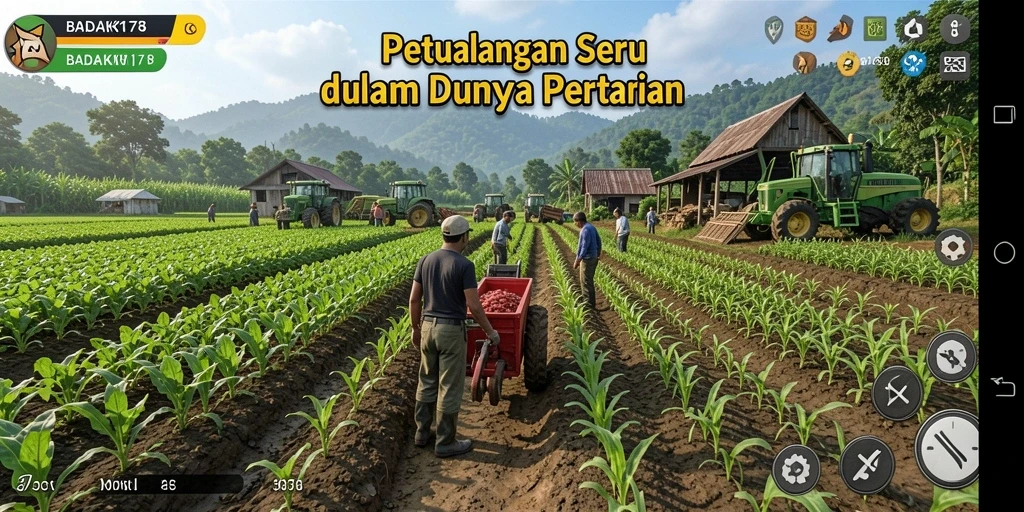 Tampilkan gameplay menarik di ladang pertanian BADAK178.