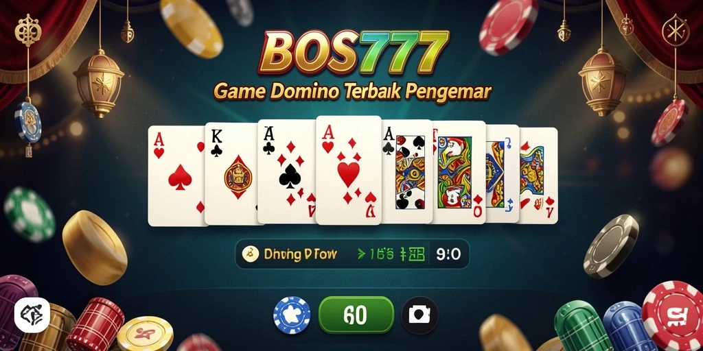 Tampilan gameplay seru dalam permainan Domino BOS777.