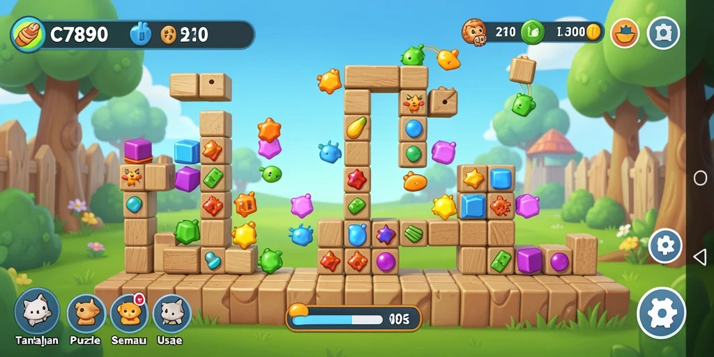 Screenshot C7890 menampilkan gameplay Puzzle yang menarik dan menantang.
