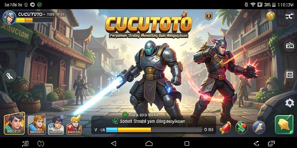 Screenshot gameplay CUCUTOTO yang menunjukkan pertempuran strategis.