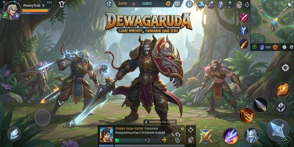 Tampilan gameplay seru dari DEWAGARUDA dalam aksi MMORPG.