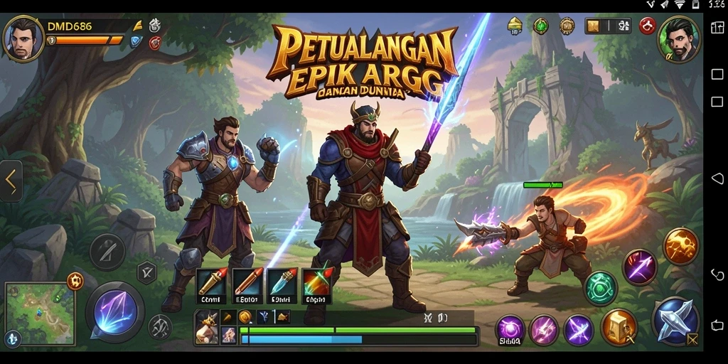Tampilan gameplay RPG DMD686 yang seru dan mendebarkan.
