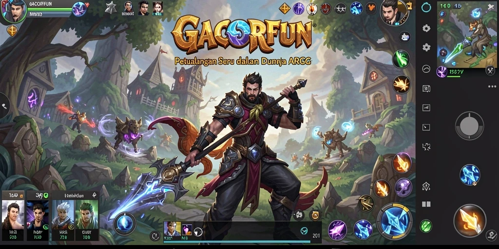 Tampilan gameplay GACORFUN yang mendebarkan dan penuh aksi.