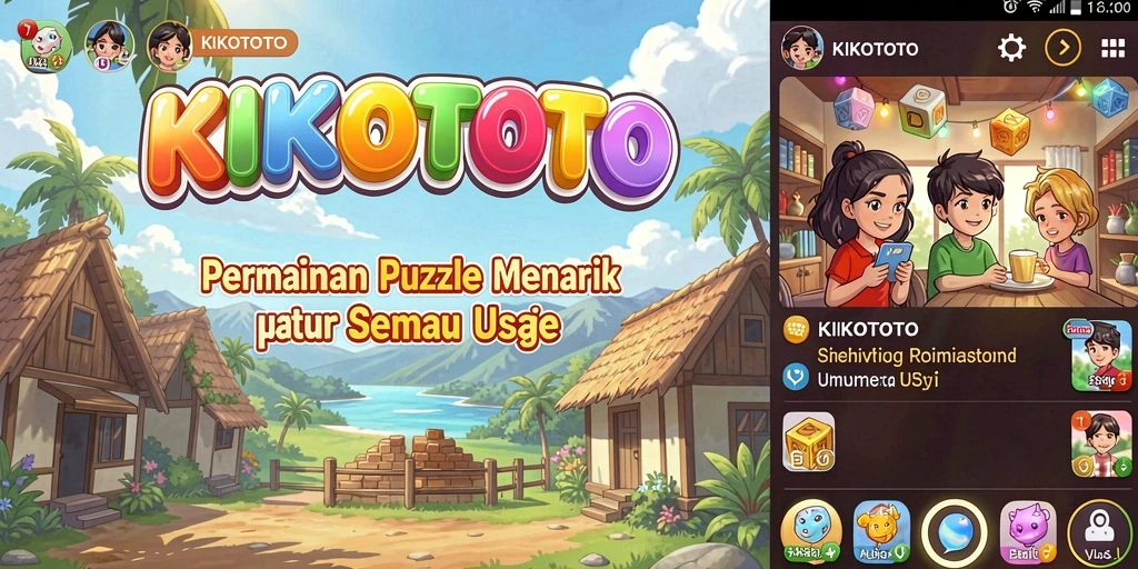 Gameplay KIKOTOTO menampilkan teka-teki yang menarik dan penuh warna.