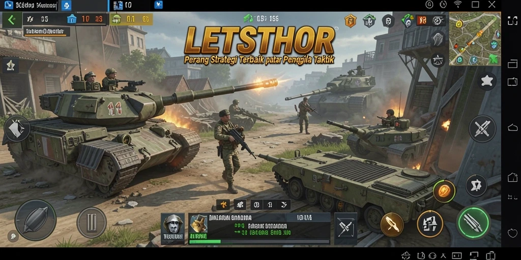 Tangkapan layar dari gameplay LETSTHOR yang penuh strategi dan aksi.