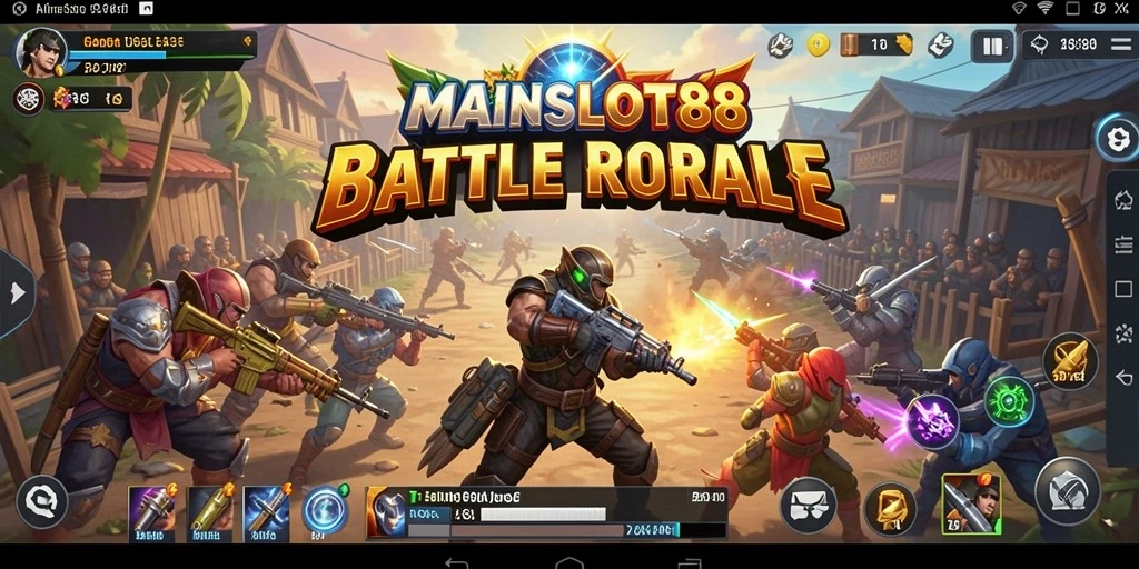 Tampilan gameplay seru dalam pertempuran Battle Royale.