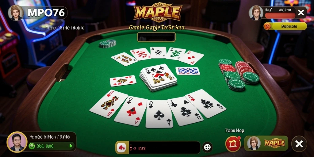 Tampilan gameplay seru dan interaktif dari MPO76 dalam permainan Gaple.