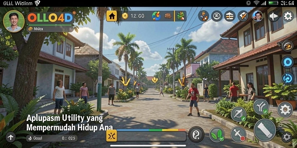 Tampilan antarmuka aplikasi OLLO4D yang intuitif dan menarik.