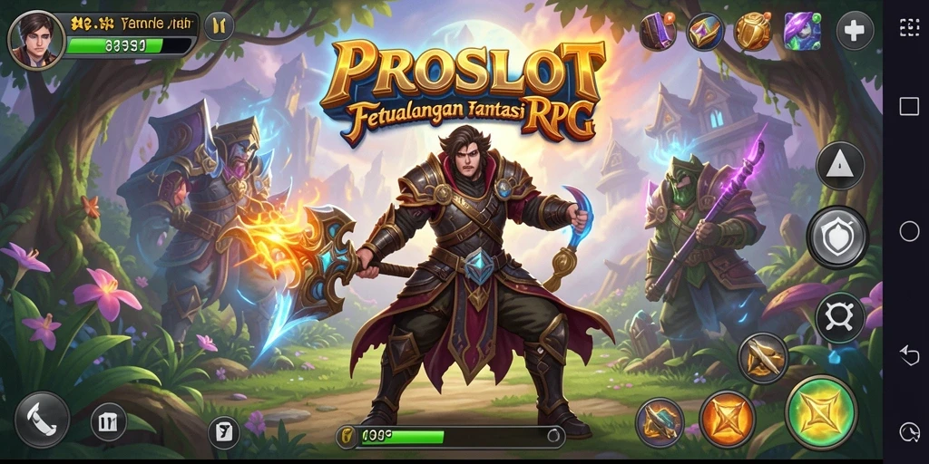 Tampilan gameplay RPG yang mendebarkan dan penuh aksi di PROSLOT.