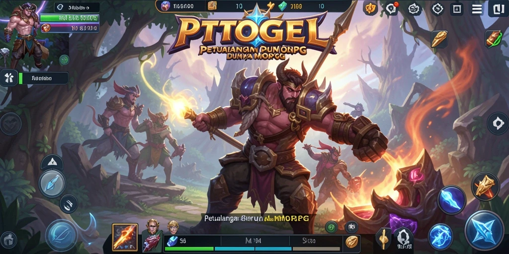 Tangkapan layar menampilkan aksi seru dalam permainan MMORPG PTTOGEL.