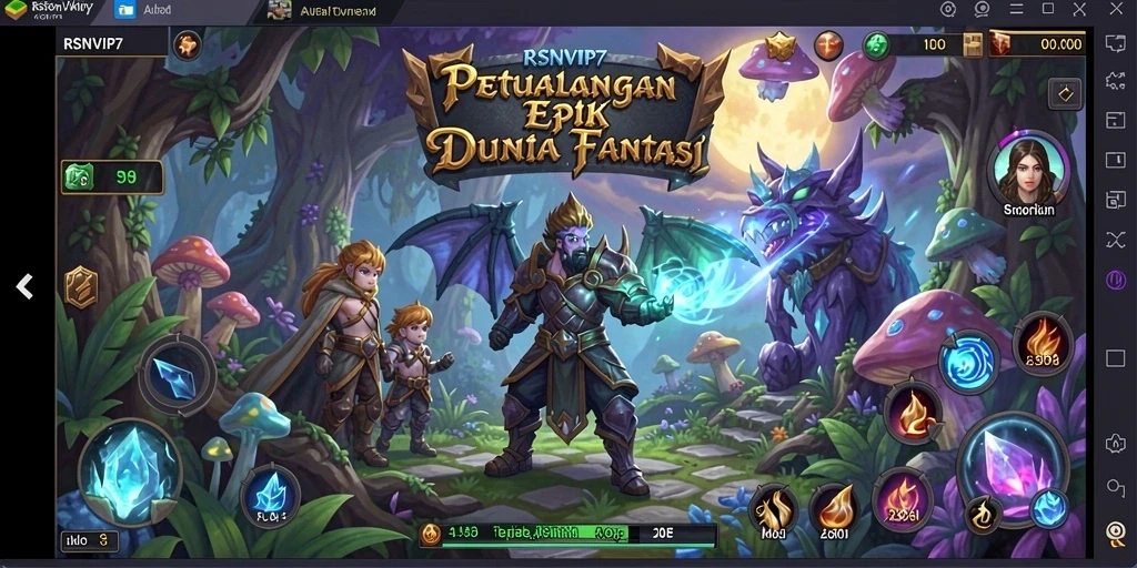 Tampilan gameplay mendebarkan dalam dunia RPG RSNVIP7.