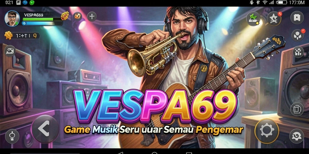 Tampilan screenshot VESPA69 menampilkan gameplay musik yang seru dan interaktif.